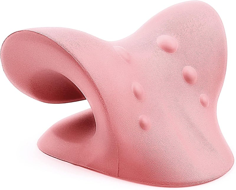 RESTCLOUD Neck and Shoulder Relaxer, Cervical Traction Device for TMJ Pain Relief and Cervical Spine Alignment, Chiropractic Pillow, Neck Stretcher(Pink) - Image 5