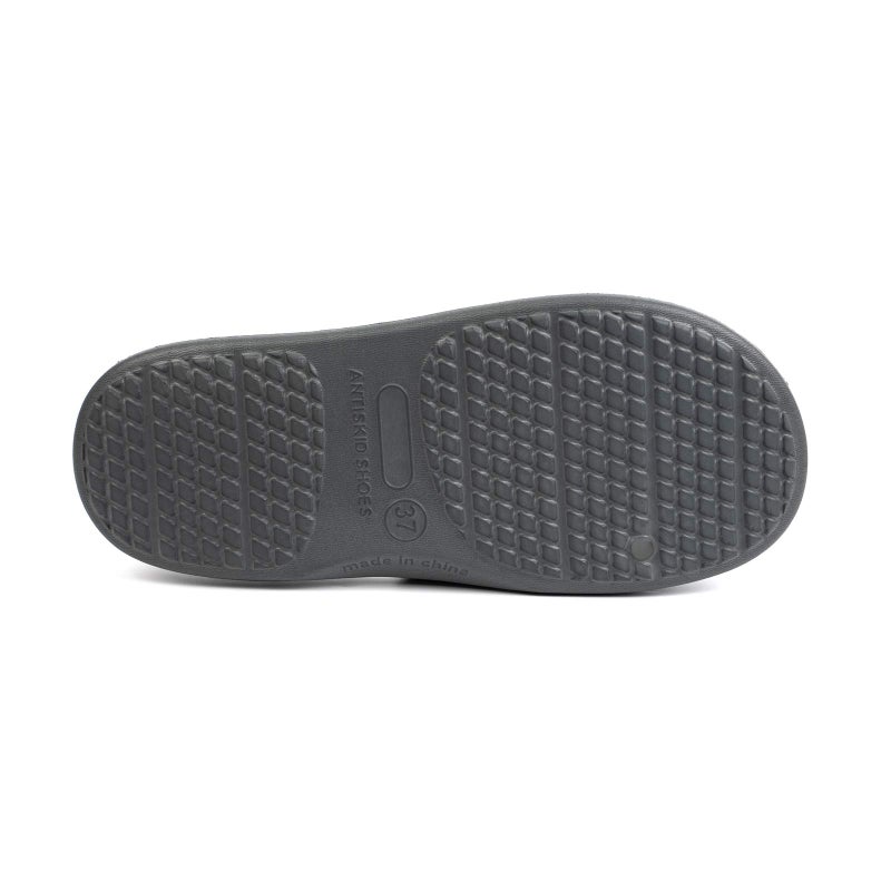 FUNKYMONKEY Womens Bathroom Shower Slippers Indoor Home Beach Non Slip Sandal (9 M US, Grey) - Image 5