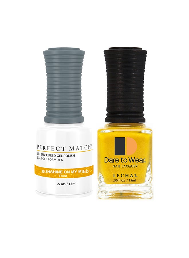 Perfect Match طلاء أظافر جل + طلاء أظافر 2x15مل قابل للإزالة تحت مصباح UV LED مانكير فن الأظافر جل طلاء الأظافر PMS255OO1 - Image 1