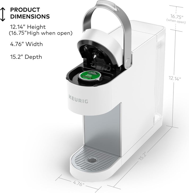 Keurig صانعة القهوة K-Slim ذات الكوب الواحد، تقنية متعددة الجداول، 3 أحجام تخمير، تصميم نحيف وأنيق، خزان قابل للإزالة سعة 46 أونصة، أبيض - Image 5