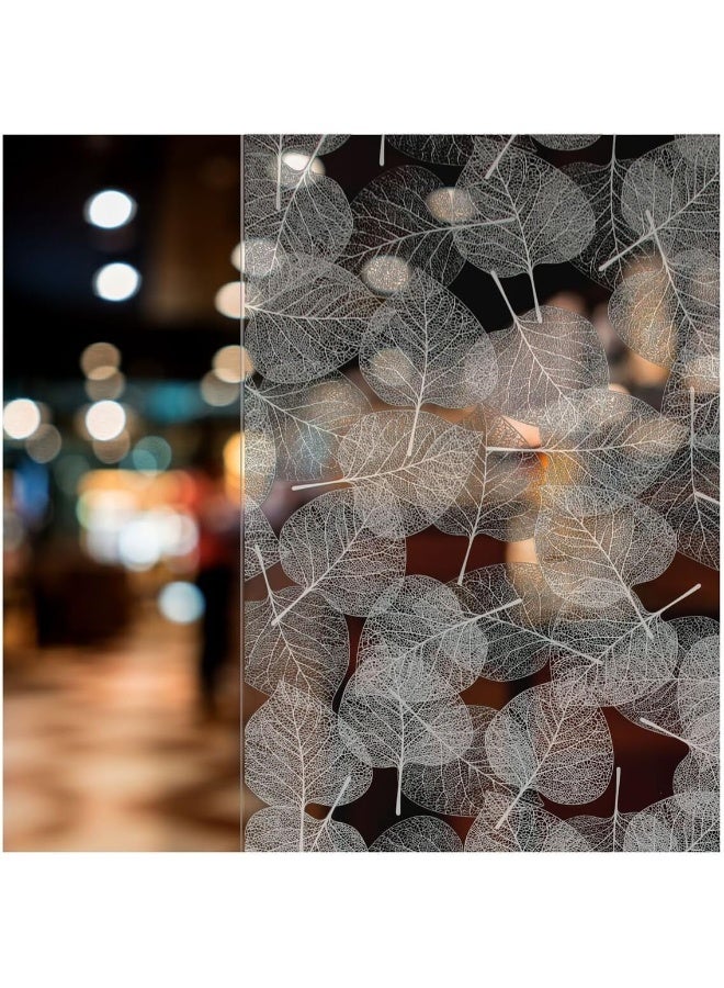 BDF 4WHLV Decorative Window Film White Leaves (24in X 7ft) - Image 1