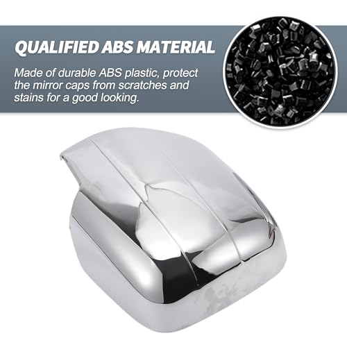 X AUTOHAUX Pair Car Rear View Driver Passenger Side Mirror Cover Cap Overlay Chrome Plated for Lexus LX470 1998-2007 for Toyota Land Cruiser Mirror Guard Covers Exterior Decoration Trims - Image 4