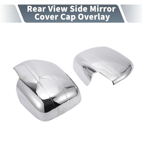 X AUTOHAUX Pair Car Rear View Driver Passenger Side Mirror Cover Cap Overlay Chrome Plated for Lexus LX470 1998-2007 for Toyota Land Cruiser Mirror Guard Covers Exterior Decoration Trims - Image 2