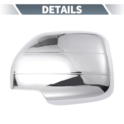 X AUTOHAUX Pair Car Rear View Driver Passenger Side Mirror Cover Cap Overlay Chrome Plated for Lexus LX470 1998-2007 for Toyota Land Cruiser Mirror Guard Covers Exterior Decoration Trims - Image 3