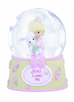 Precious Moments Precious Moments Jesus Loves Me Musical Snow Globe | Resin/Glass Snow Globe | Girl, Musical | Baby Gift | Baby Shower | Nursery Decor 