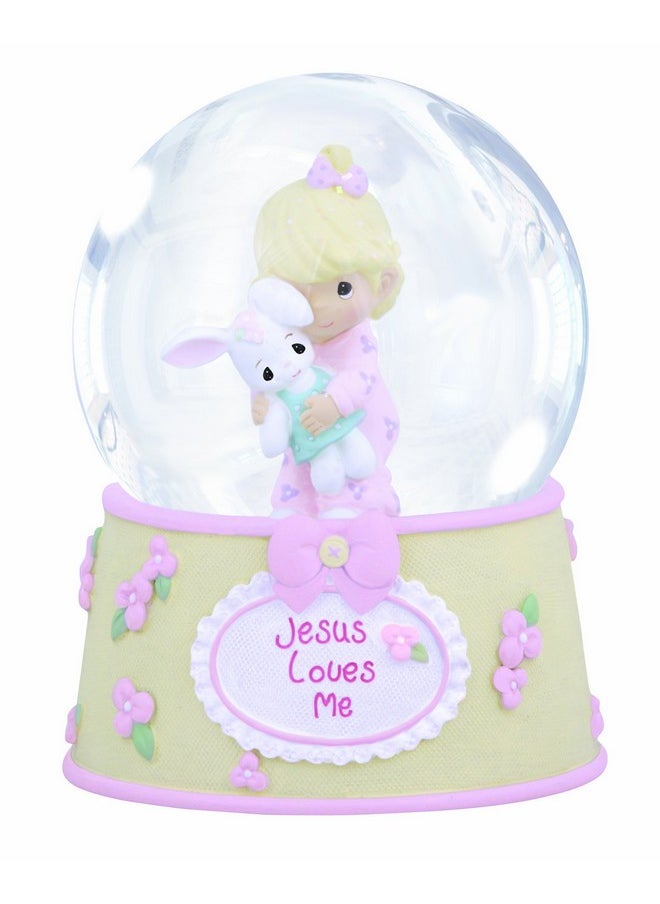 Precious Moments Precious Moments Jesus Loves Me Musical Snow Globe | Resin/Glass Snow Globe | Girl, Musical | Baby Gift | Baby Shower | Nursery Decor 