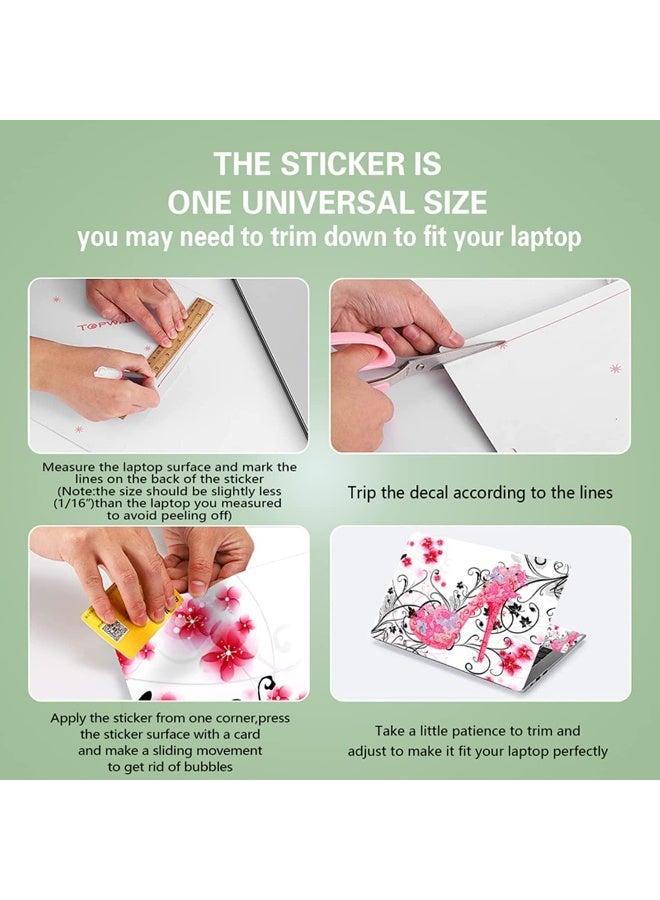 icolor Butterflies High Heel Laptop Skin Sticker - Image 3