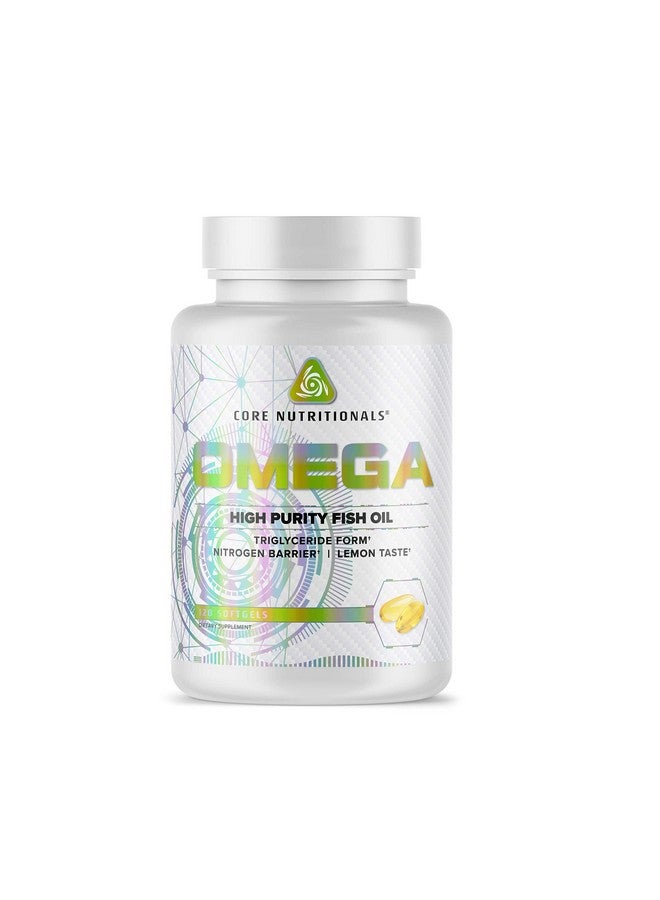زيت السمك عالي النقاء Platinum Omega من Core Nutritionals يحتوي على 720 مجم من حمض إيكوسابنتينويك و480 مجم من حمض الدوكوساهيكسانويك، لدعم الصحة، 120 قرصًا