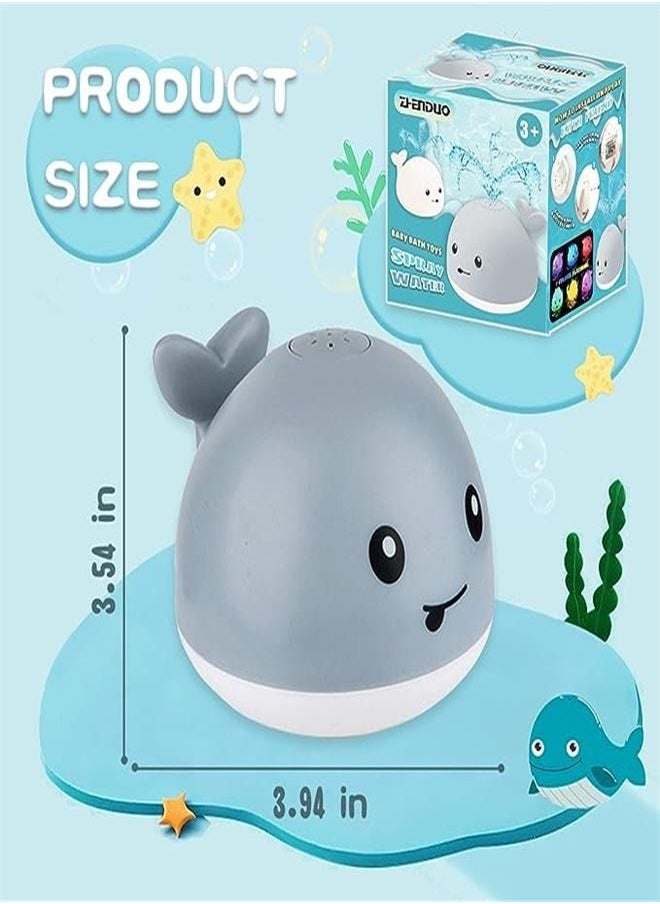 Generic - Baby Bath Toys, Whale Automatic Spray Water Bath Toy, Induction Sprinkler Bathtub Shower Toys for Toddlers Kids Boys Girls, Pool Toy for Baby (Grey Whale) - Image 1