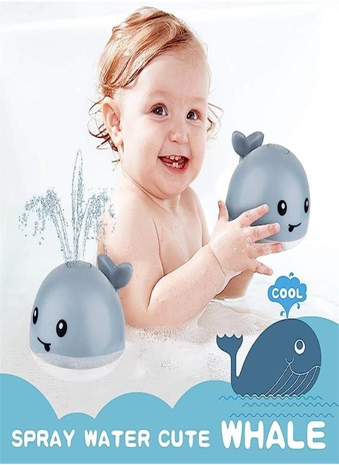 Generic - Baby Bath Toys, Whale Automatic Spray Water Bath Toy, Induction Sprinkler Bathtub Shower Toys for Toddlers Kids Boys Girls, Pool Toy for Baby (Grey Whale) - Image 1