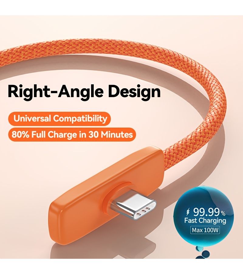 USB C Fast Charging Cable 3.3ft 100W Nylon Braided Data Cord for Phone Compatible with Samsung Xiaomi And More - Image 5