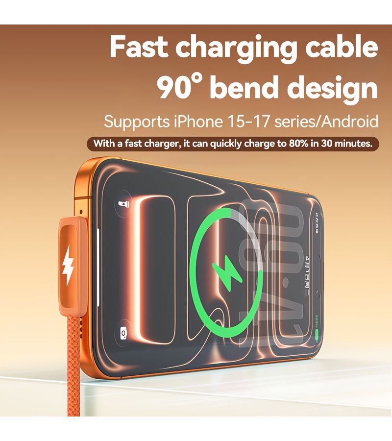 USB C Fast Charging Cable 3.3ft 100W Nylon Braided Data Cord for Phone Compatible with Samsung Xiaomi And More - Image 3