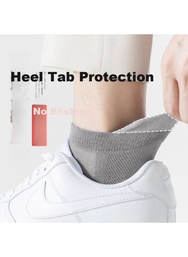Pull Back Warrior Men's Cotton Socks 7a Antibacterial Odor-resistant Mesh Boat Socks Summer Thin Sports Short Socks 6 Pairs - Image 5