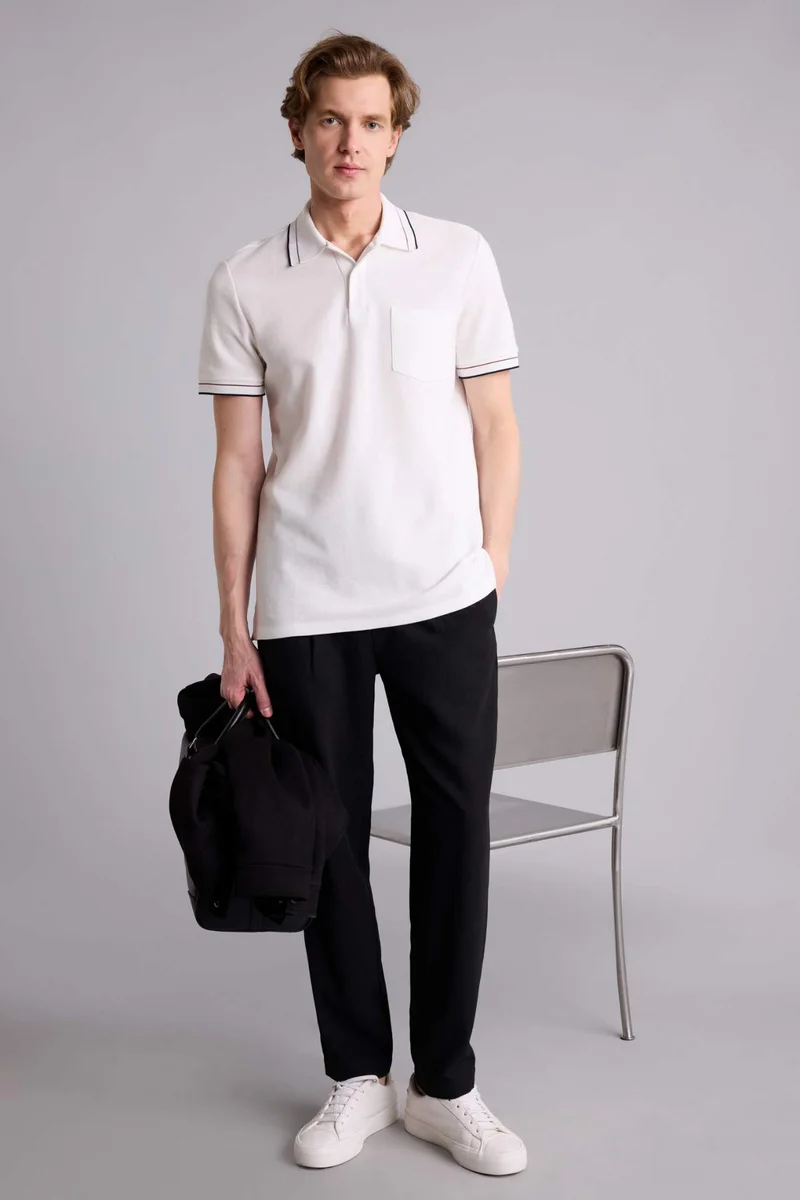 DeFacto Regular Fit Polo Collar Short Sleeve Polo T-Shirt