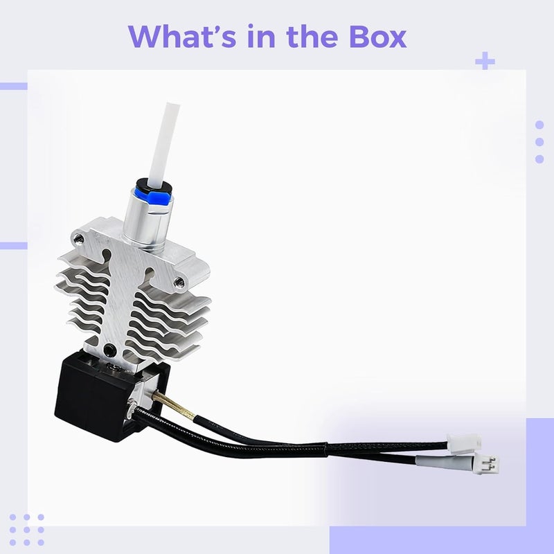 Bosreroy Ender 5 S1 Hotend Kit with Nozzles, Wires & Tubing, 24V 60W Bimetal Throat for 3D Printers, High Temp Replacement - Image 5
