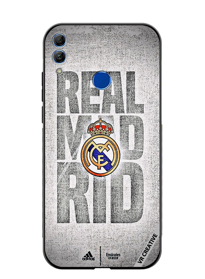 VR CREATIVE Protective Case Cover For Honor 10 Lite Real Madrid Logo Design Multicolour