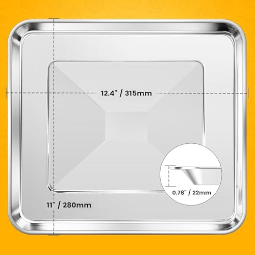 GWY 2PCS Air Fryer Accessories parts for Cuisinart TOA60 TOA65 TOA70 Toaster Convection Oven 12 11 Tray Replacement Steel Pan Toaster Oven Accessories Parts - Image 3