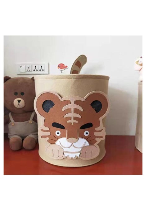 3D Cute Waterproof Felt Laundry Basket - Tiger