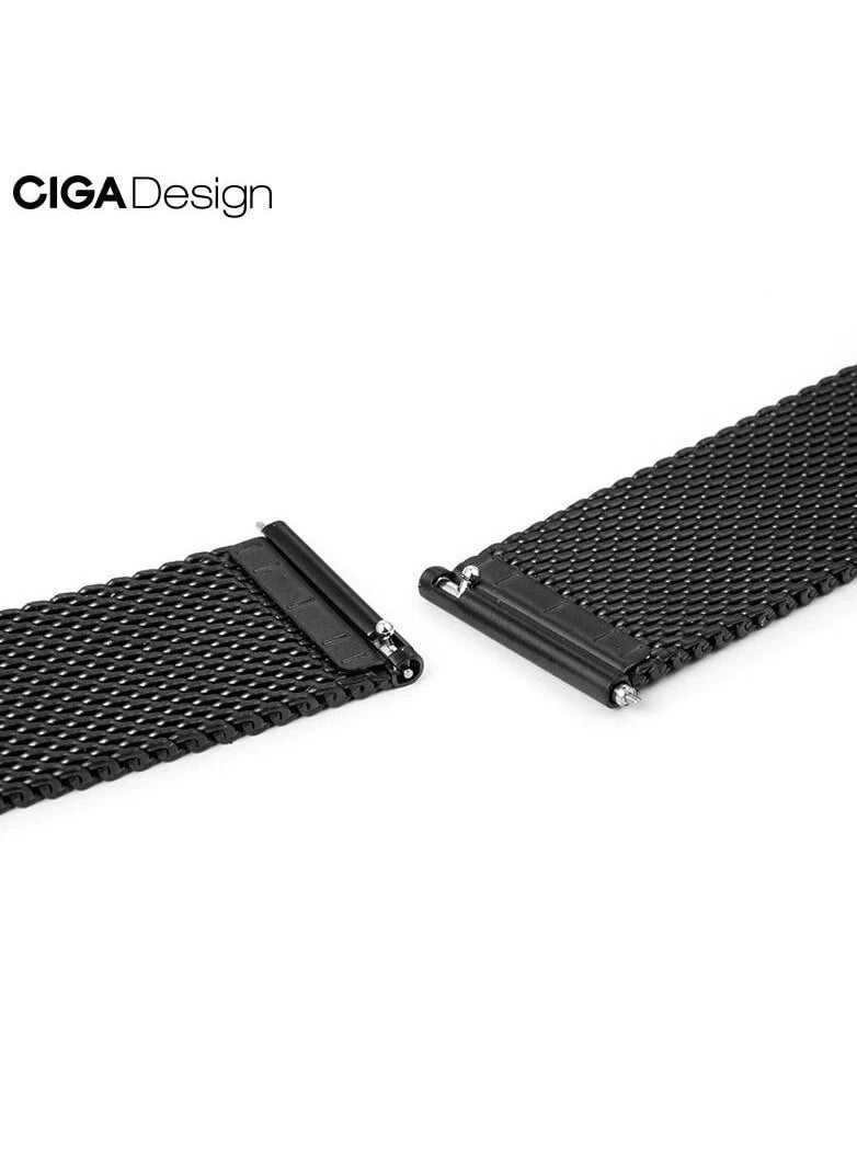 CIGA Design - Milanese Mesh Stainless Steel Watch Strap Quick Release 22mm /Gear S3 Classic/Frontier/Huawei Watch 2 Classic/GT/GT 2 - Image 1