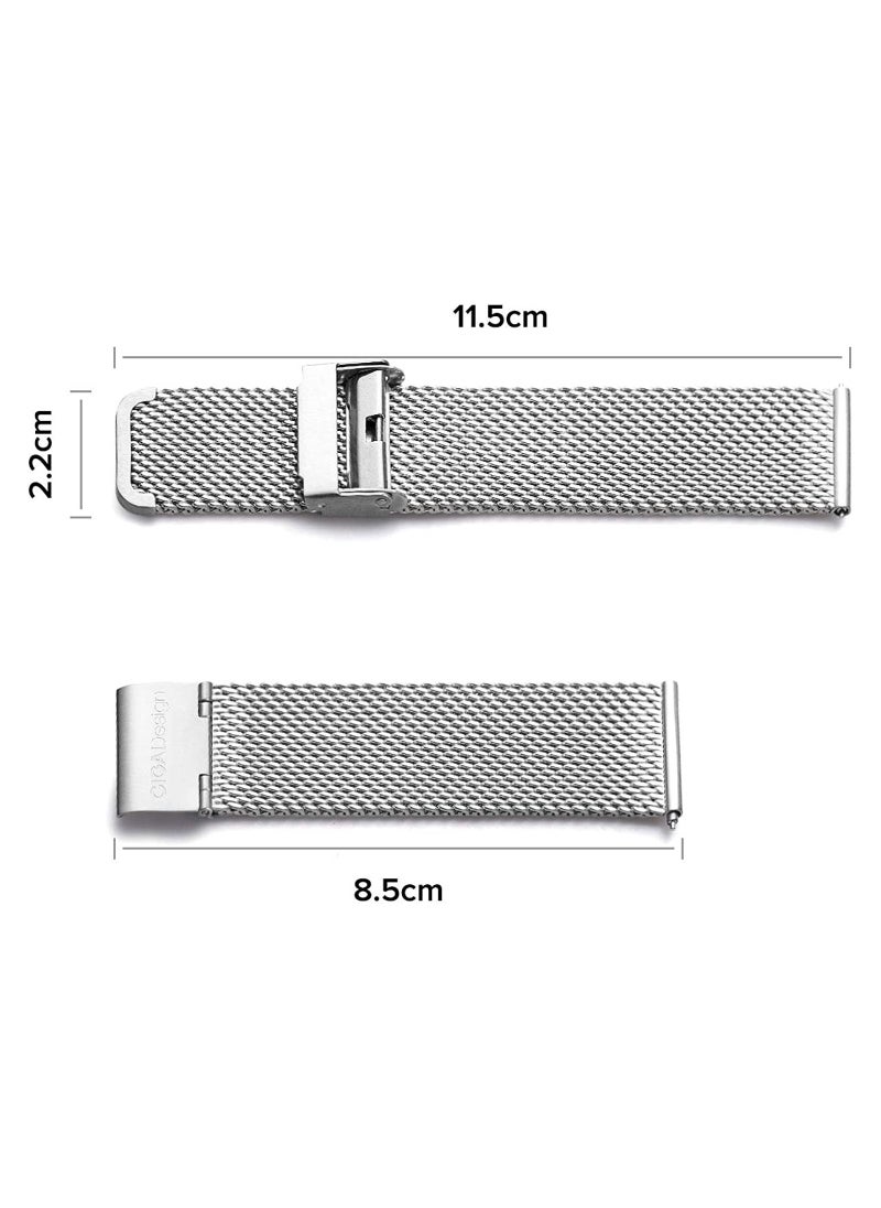 CIGA Design - Milanese Mesh Stainless Steel Watch Strap Quick Release 22mm /Gear S3 Classic/Frontier/Huawei Watch 2 Classic/GT/GT 2 - Image 1