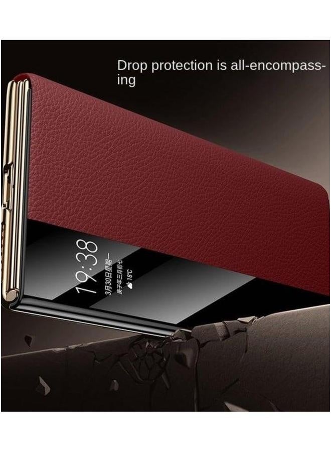 Leather Case for Huawei Mate XT Ultimate (2024),With Smart Window,Anti-fingerprint Phone - Image 4
