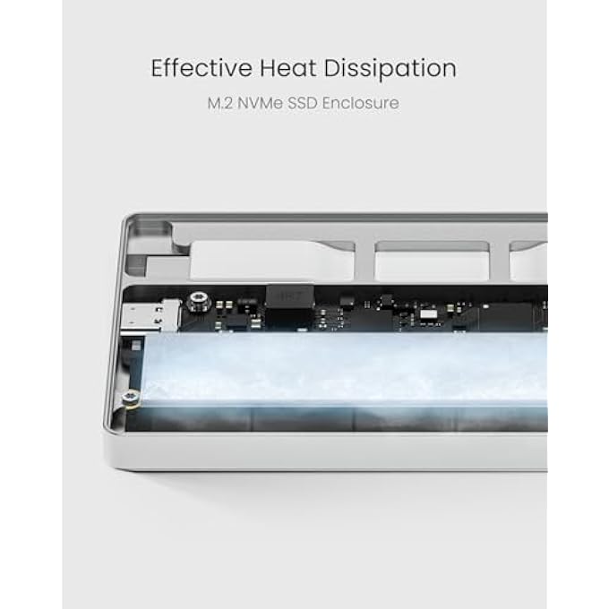 SHARGE DISK PLUS SSD ENCLOSURE 10GBPS M.2 NVME, 0.24" ULTRA SLIM ALUMINUM ENCLOSURE WITH BUILT-IN CABLE USB C 3.2 GEN2 SUPPORT SIZE 2230/2242/2280 M KEY SSDS (SSD NOT INCLUDED) - Image 3