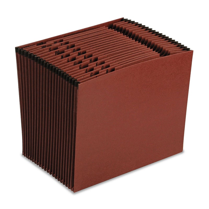 Pendaflex ER17A Earthwise LeatherLook Expanding File Open Top AZ Index 12 x 10Red