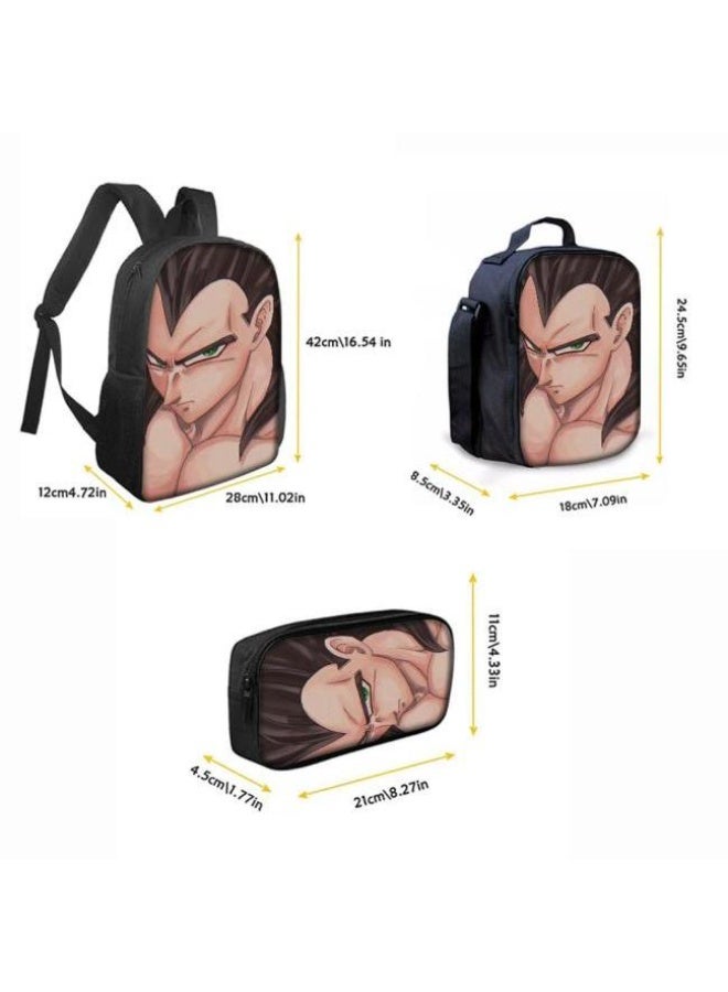 عام حقيبة الظهر المطبوعة الشائعة - مجموعة حقيبة الظهر المكونة من ثلاث قطع (يمكن استخدامها للطلاب والأطفال والأصدقاء للنزهات وتسلق الجبال وما إلى ذلك) - Image 4