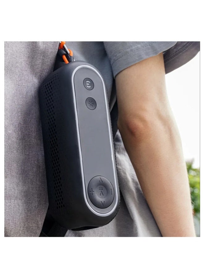 havit Wireless Bluetooth Speaker V5.3, 7W Portable Speaker with Deep Bass Sound, 2400mAh Rechargeable Battery, 6-8 Hours Playtime, TWS Stereo Pairing, TF Card & FM Radio Support, Hands-Free Calls, Voice Assistant, Fast 3H Charging, Compact Outdoor Wireless Speaker - Black - Image 4