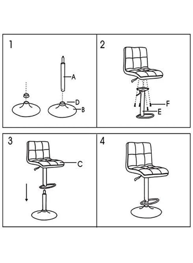 Generic Leather Hydraulic Kitchen Counter Height Bar Stool  - Image 3
