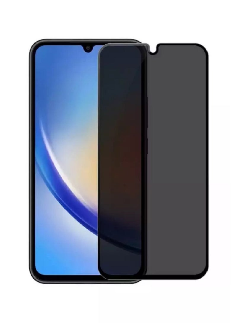 Super Tempered Glass Screen Protector Anti-Spy Privacy Designed For Samsung Galaxy A34 Full Screen Coverage And Bubble Free - Image 1