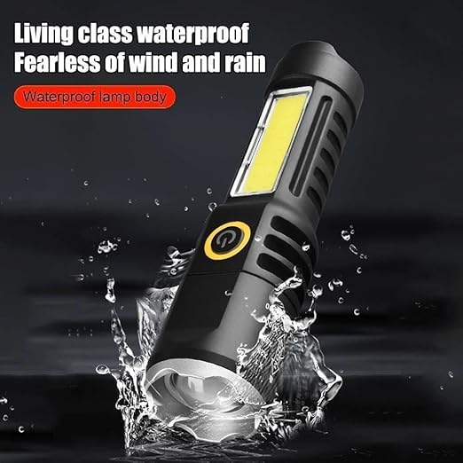 Care4 Care 4 USB Rechargeable Mini Pocket LED Flashlight | Portable Torch Light for Emergency Outdoor Camping Travel - Image 2