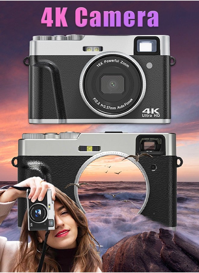 Mi VAZA 48MP 4K Camera - Autofocus Digital Camera - Anti-shake - Rechargeable Compact Mini Camera with 16X Digital - Portable Pocket Camera  - Image 1