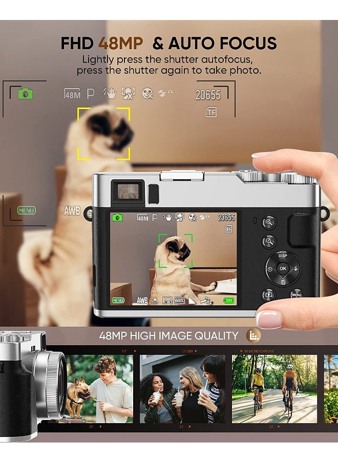 Mi VAZA 48MP 4K Camera - Autofocus Digital Camera - Anti-shake - Rechargeable Compact Mini Camera with 16X Digital - Portable Pocket Camera  - Image 2