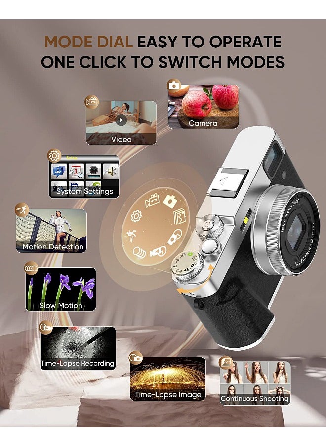 Mi VAZA 48MP 4K Camera - Autofocus Digital Camera - Anti-shake - Rechargeable Compact Mini Camera with 16X Digital - Portable Pocket Camera  - Image 4
