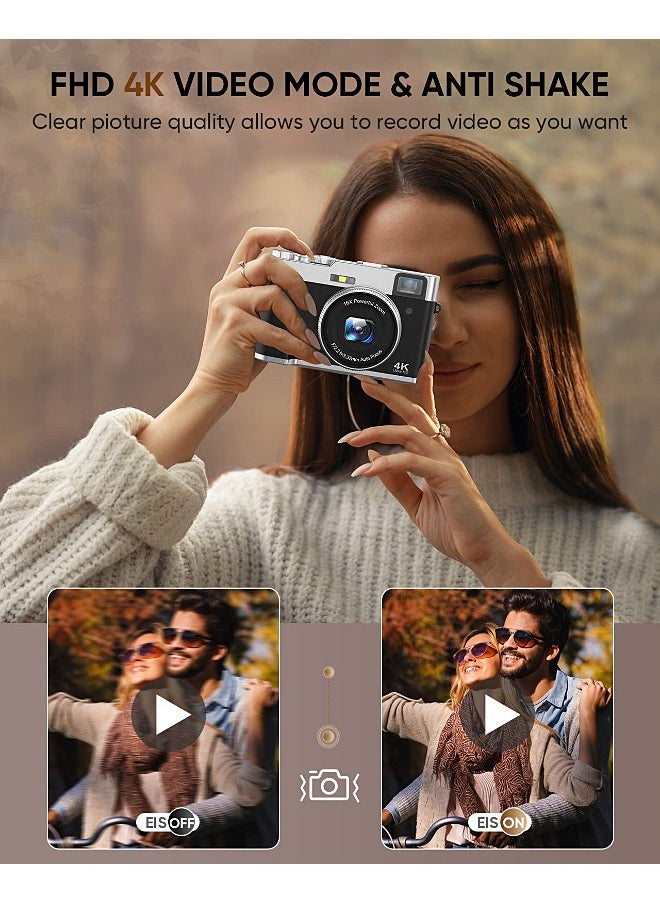 Mi VAZA 48MP 4K Camera - Autofocus Digital Camera - Anti-shake - Rechargeable Compact Mini Camera with 16X Digital - Portable Pocket Camera  - Image 3
