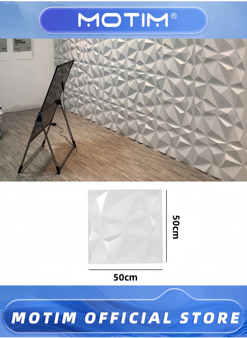 موتيم - 12 لوحة حائط 3D من PVC خلفية بث مباشر مشاهير الإنترنت لوحة حائط 50 سم × 50 سم - Image 1