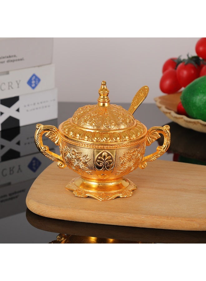 عام برطمان توابل بغطاء وشوكة صغيرة، حاوية بهارات محكمة الإغلاق لتخزين سطح المطبخ - Image 1