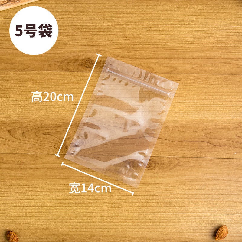 Transparent Three-Side Sealed Self-Sealing Bag Food Sealed Bag Flat Bottom Plastic Sealed Bag Nut Snack Sealed Bag - Image 1