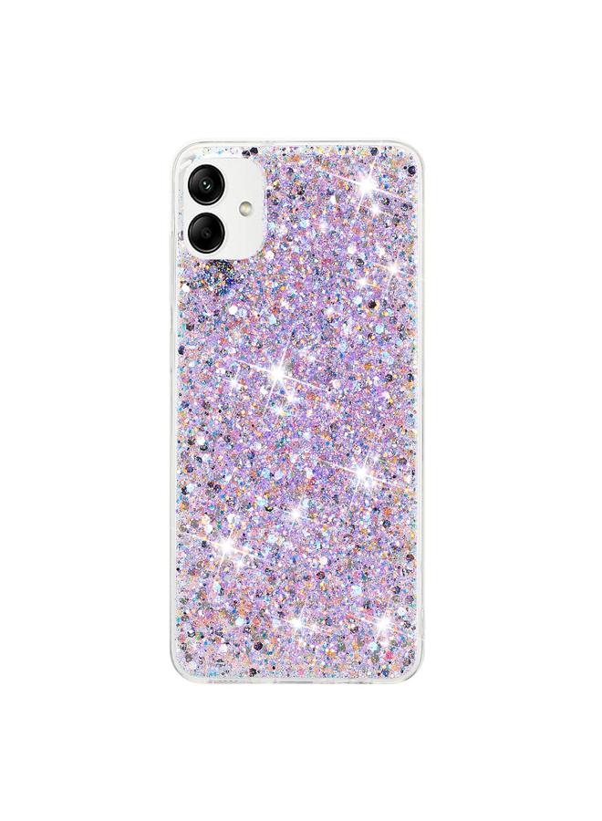 The Bros Case For Samsung Galaxy A05 Transparent Frame Glitter Powder TPU Phone Case