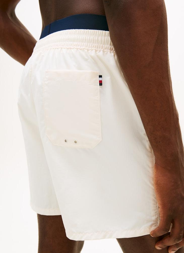 TOMMY HILFIGER Double Waistband Mid Length Swim Shorts - Image 3
