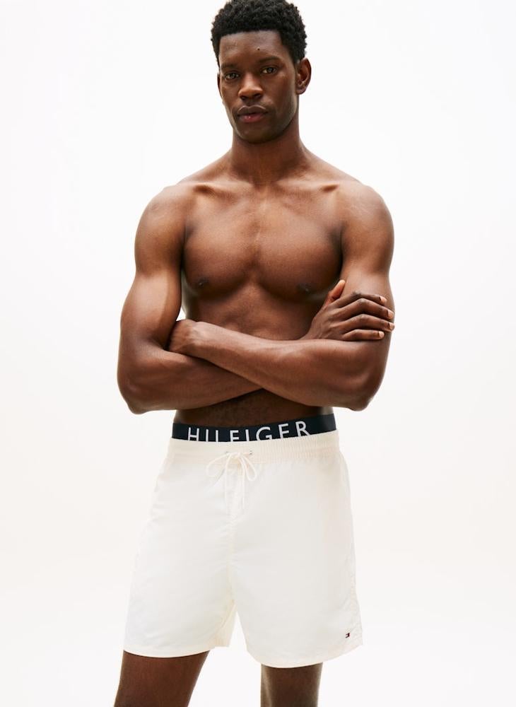 TOMMY HILFIGER Double Waistband Mid Length Swim Shorts - Image 1