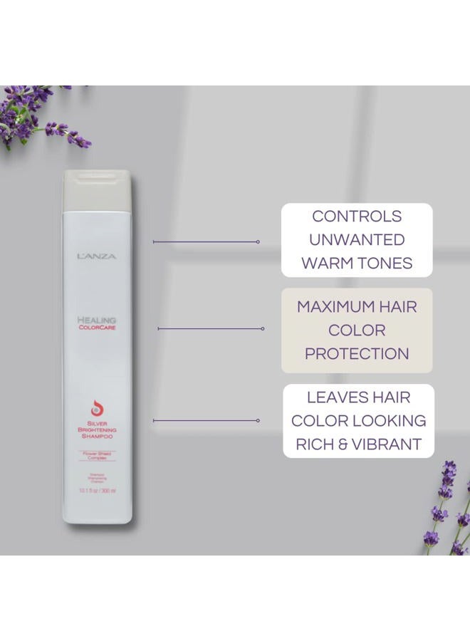 L'anza Healing ColorCare Silver Brightening Shampoo, for Silver, Gray, White, Blonde & Highlighted Hair, Boosts Shine and Brightness while Healing, Controls Unwanted Warm Tones (10.1 Fl Oz) - Image 2