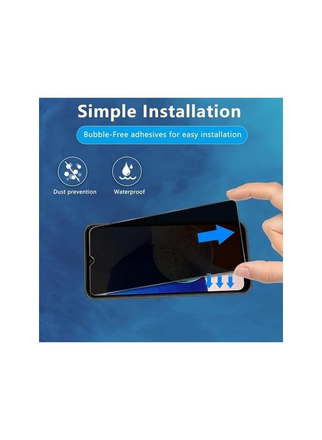 PROMASS Tempered Glass for Galaxy A25 Privacy Glass Screen Protector Anti-Spy Tempered Glass Film 9H Hardness Scratch Resistant Bubble Free Glass Screen Protector for Galaxy A25 - Image 2