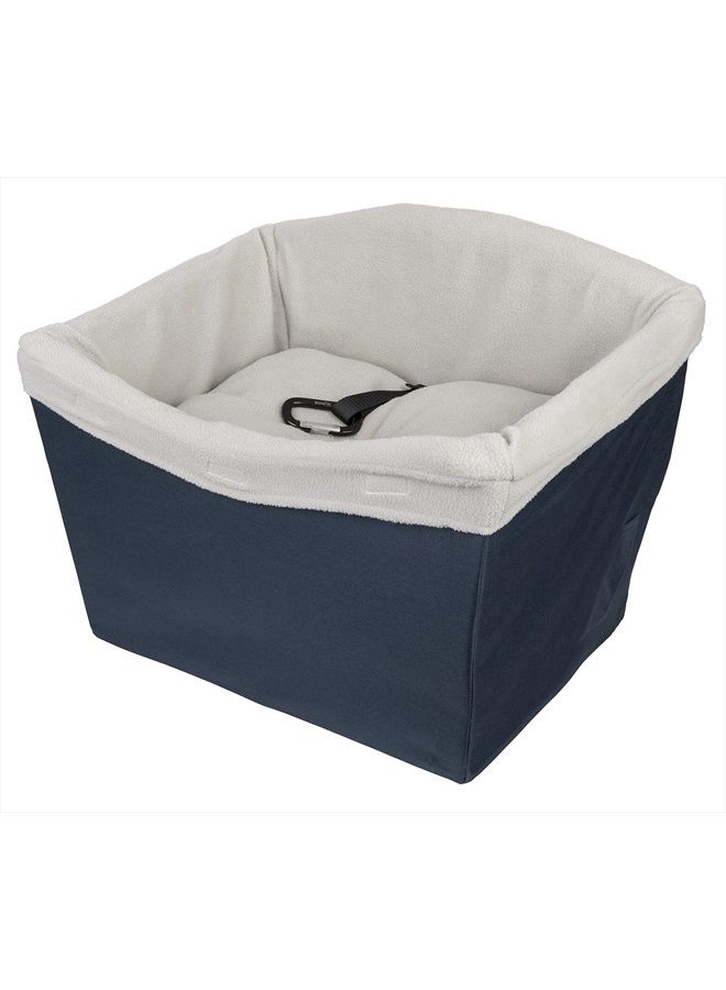 PetSafe Happy Ride Dog Safety Seat - Pet Booster Seat for Cars, Trucks and SUVs - Included Seat Belt Tether - Durable Liner is Machine Washable and Easy to Clean - Navy  - Image 4