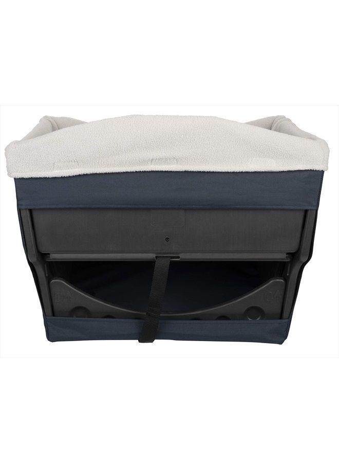 PetSafe Happy Ride Dog Safety Seat - Pet Booster Seat for Cars, Trucks and SUVs - Included Seat Belt Tether - Durable Liner is Machine Washable and Easy to Clean - Navy  - Image 5