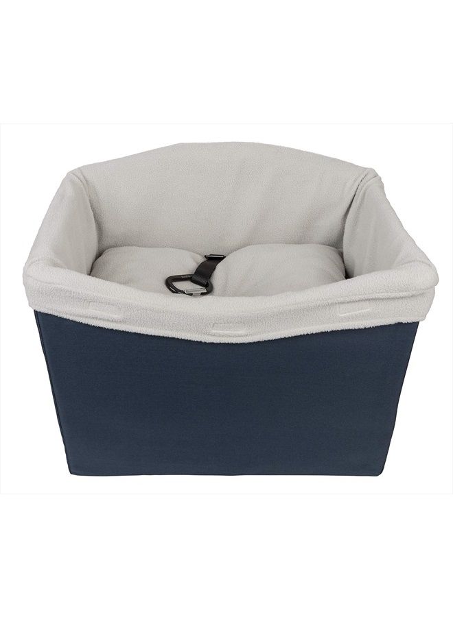 PetSafe Happy Ride Dog Safety Seat - Pet Booster Seat for Cars, Trucks and SUVs - Included Seat Belt Tether - Durable Liner is Machine Washable and Easy to Clean - Navy  - Image 2