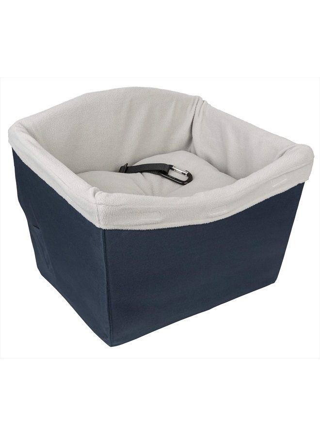 PetSafe Happy Ride Dog Safety Seat - Pet Booster Seat for Cars, Trucks and SUVs - Included Seat Belt Tether - Durable Liner is Machine Washable and Easy to Clean - Navy  - Image 3