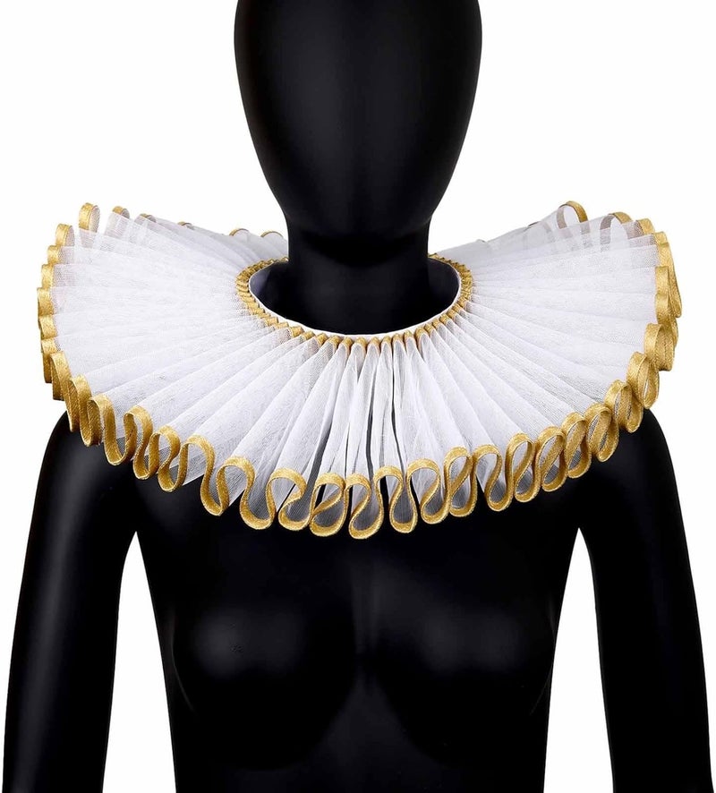 Elizabethan Clown Neck Ruffle Detachable Ruffled Collars for Photography Props - Image 5