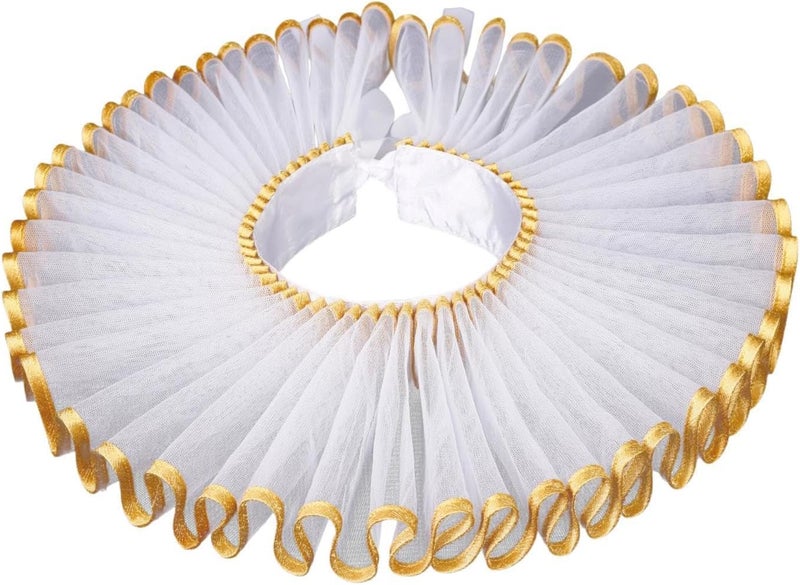 Elizabethan Clown Neck Ruffle Detachable Ruffled Collars for Photography Props - Image 1